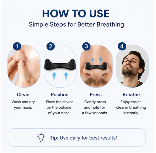 BreathEase Nasal Strips – Sleep Better, Breathe Freer