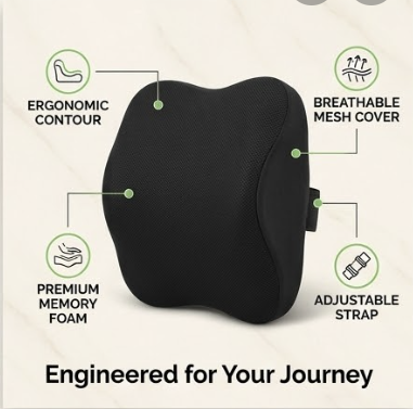 ComfortDrive Memory Foam Neck Seat Cushion