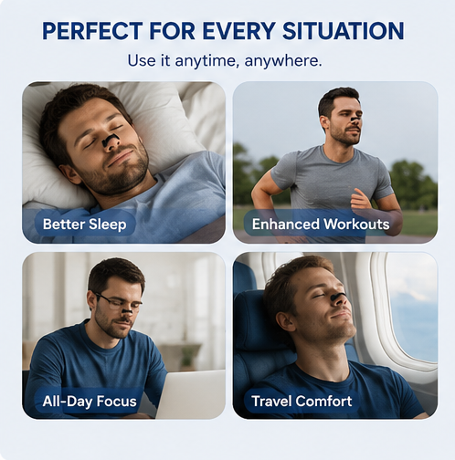 BreathEase Nasal Strips – Sleep Better, Breathe Freer
