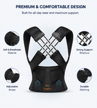 AlignPro Posture Corrector – Back & Shoulder Support Belt