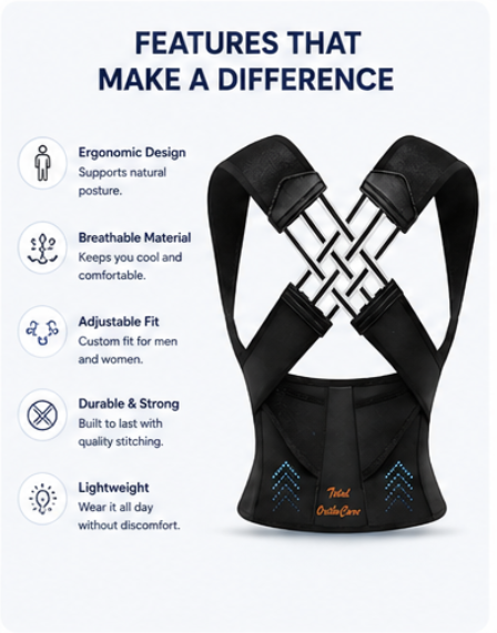 AlignPro Posture Corrector – Back & Shoulder Support Belt